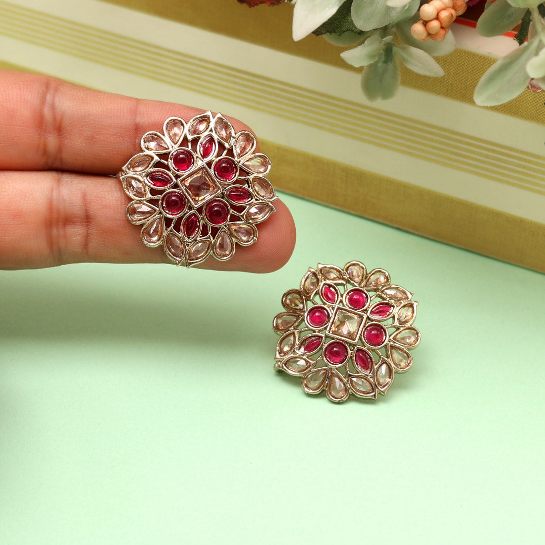 Royal Rani Color Tops Stud Earrings