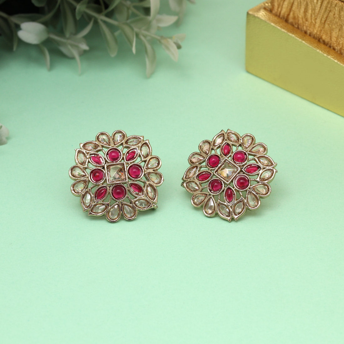 Royal Rani Color Tops Stud Earrings
