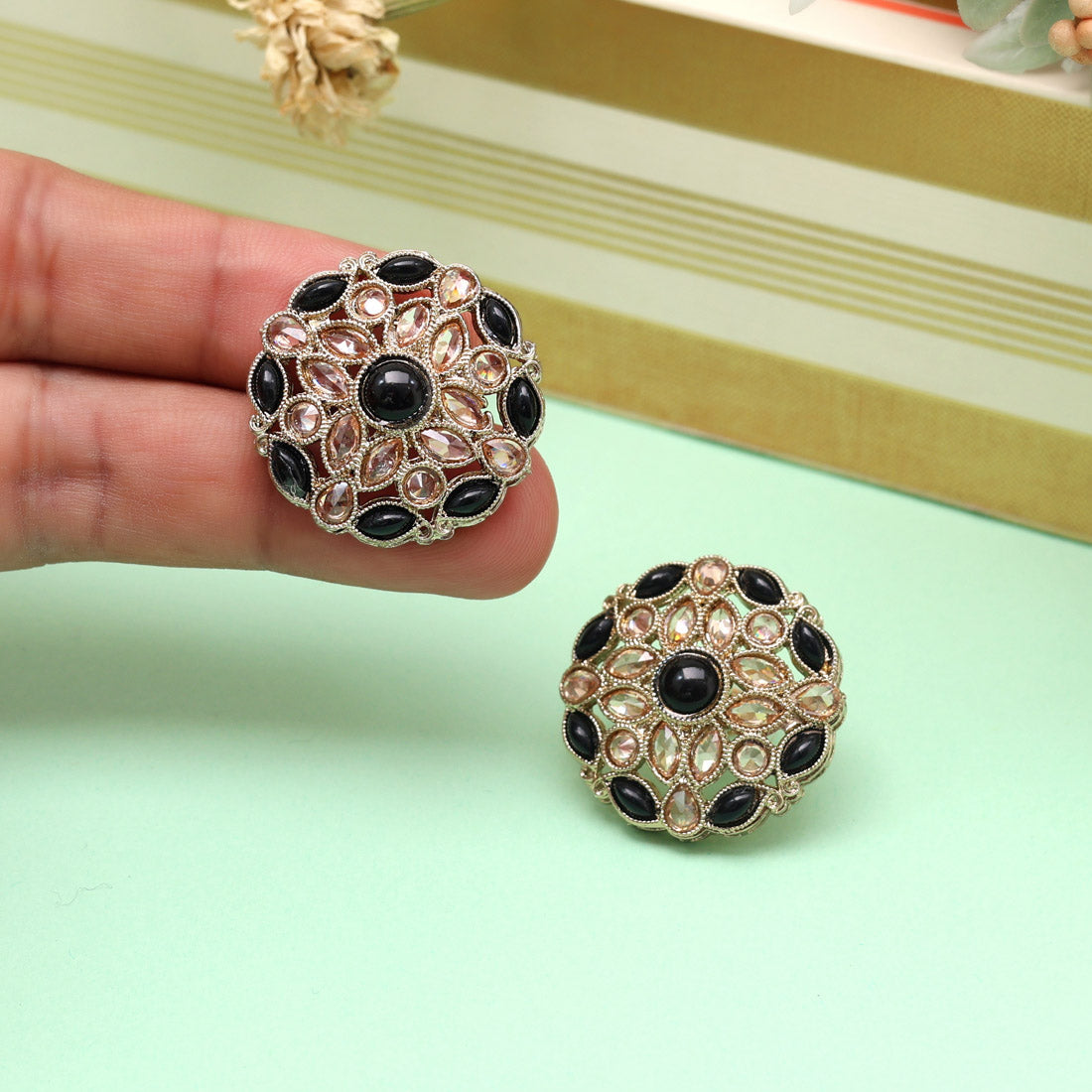 Petal Pink Color Tops Stud Earrings
