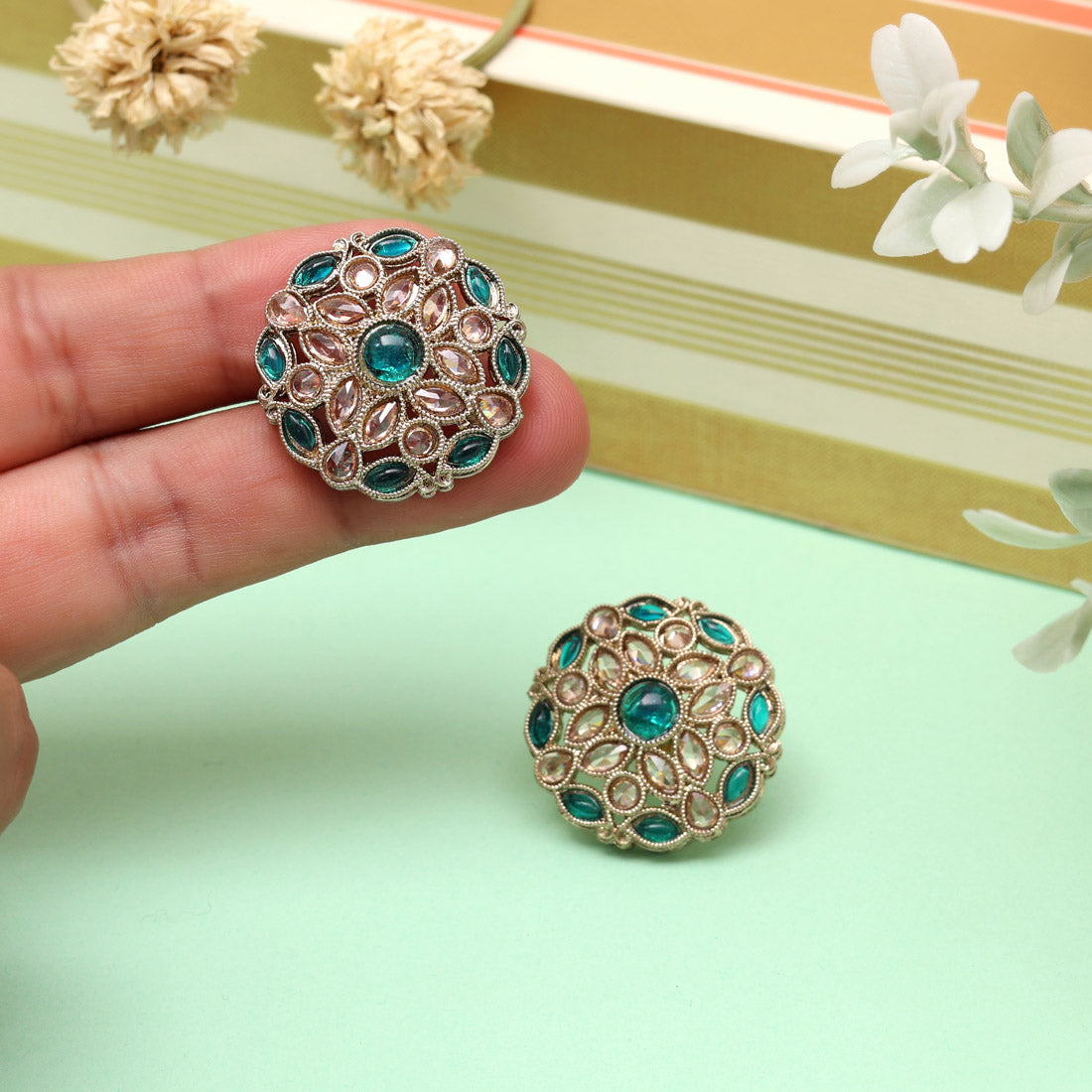 Petal Pink Color Tops Stud Earrings