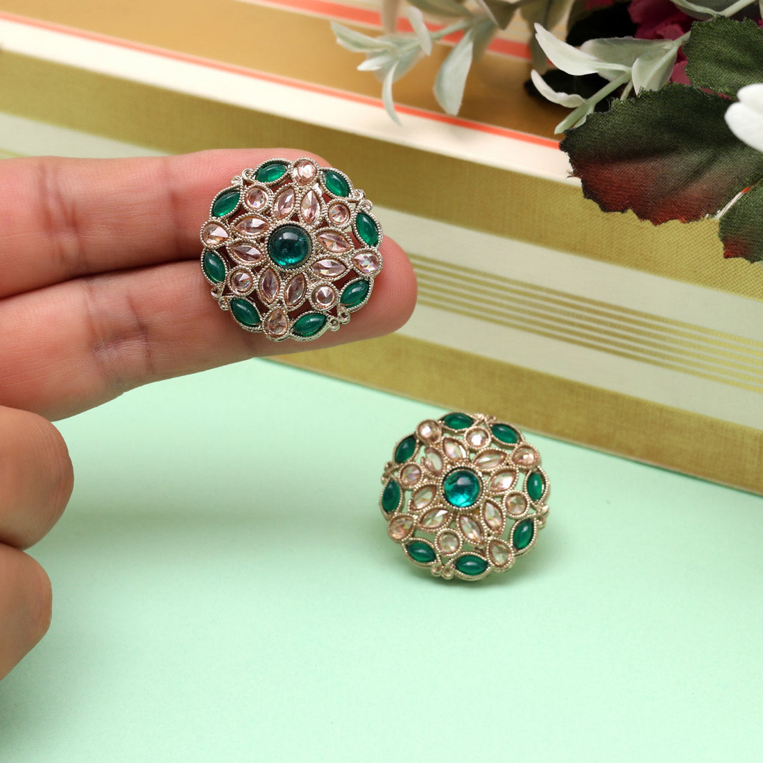 Petal Pink Color Tops Stud Earrings