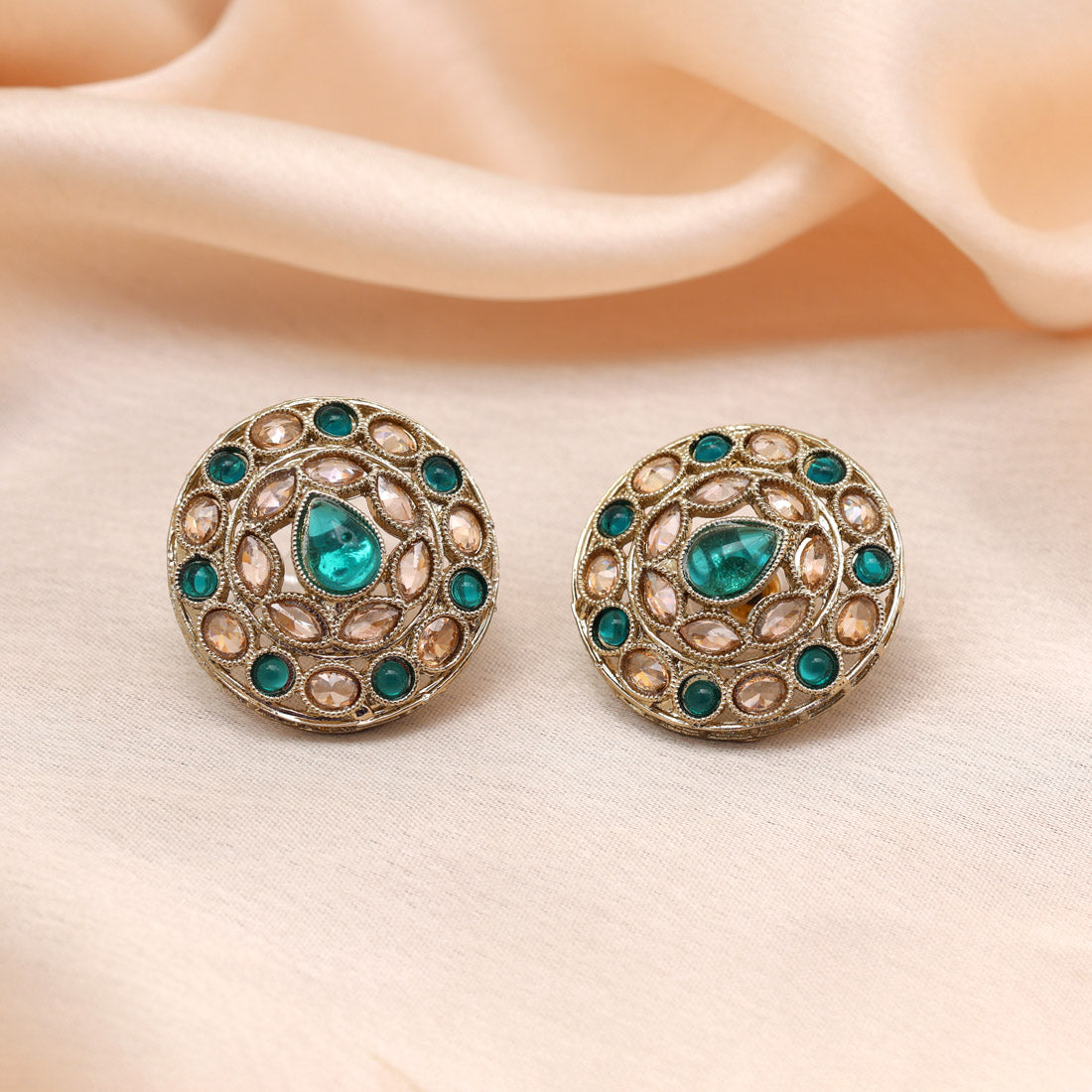 Rose Pink Color Tops Stud Earrings