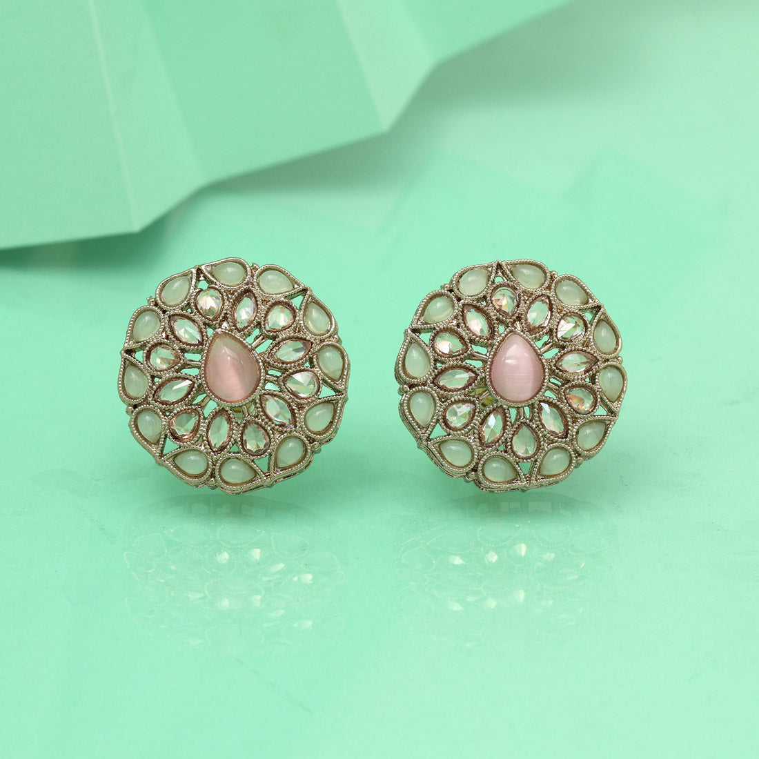 Splashy Multi Color Tops Stud Earrings