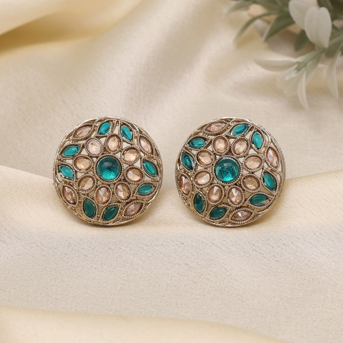Cool Firozi Color Tops Stud Earrings