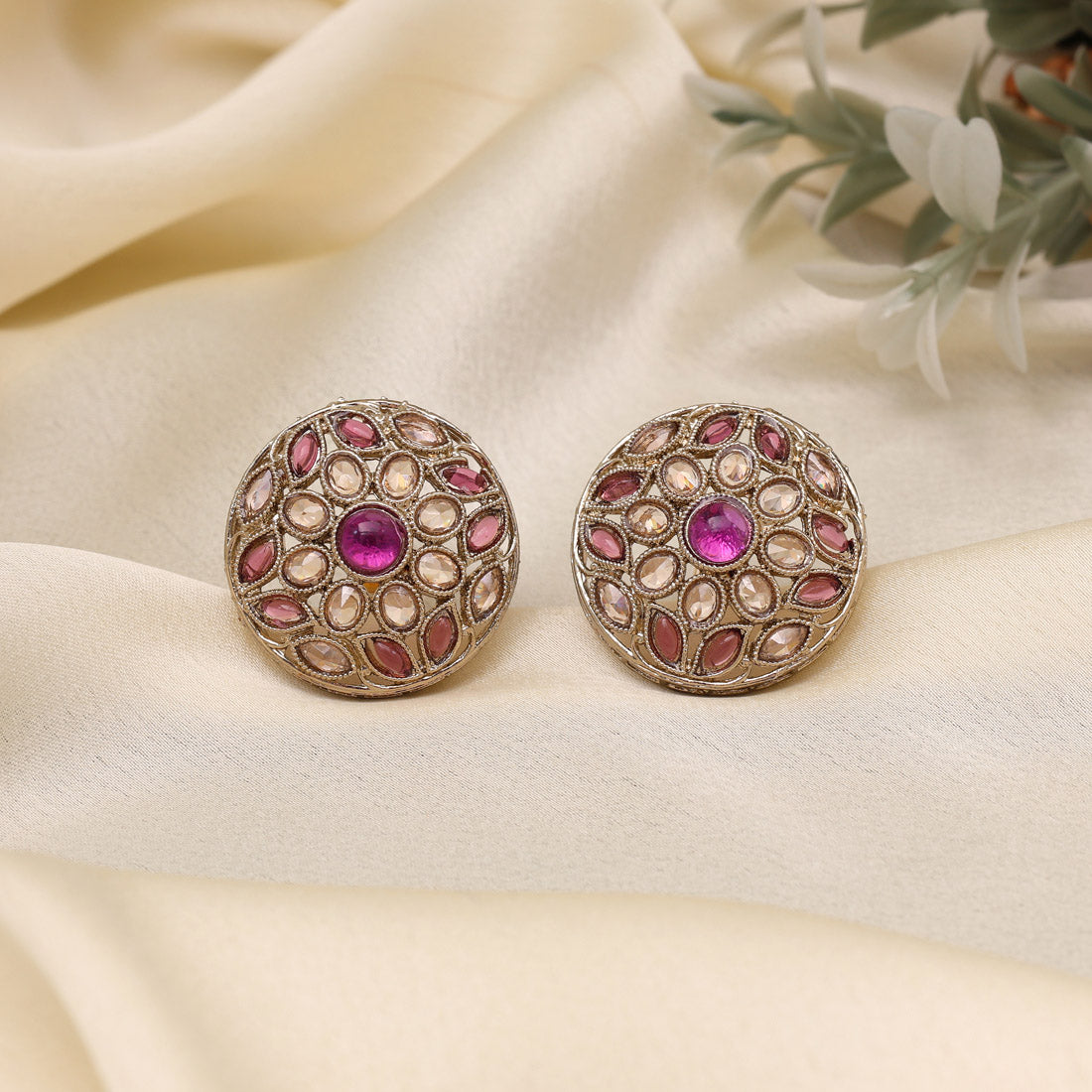 Twilight Purple Color Tops Stud Earrings