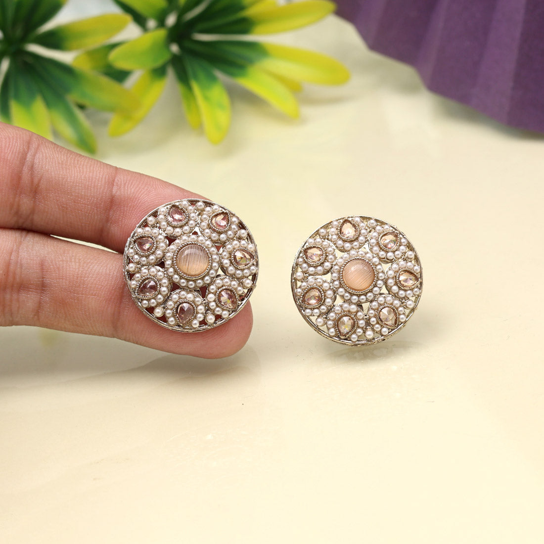 Brilliant Gold Color Tops Stud Earrings