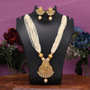 Gold Color Lord Ganesha Temple Necklace Set (TPLN627GLD)
