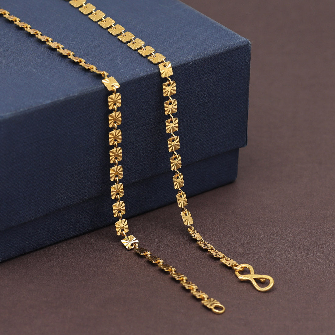 12 Pieces Of Gold Plated Chain Necklace (Mala) (TRDN130CMB)