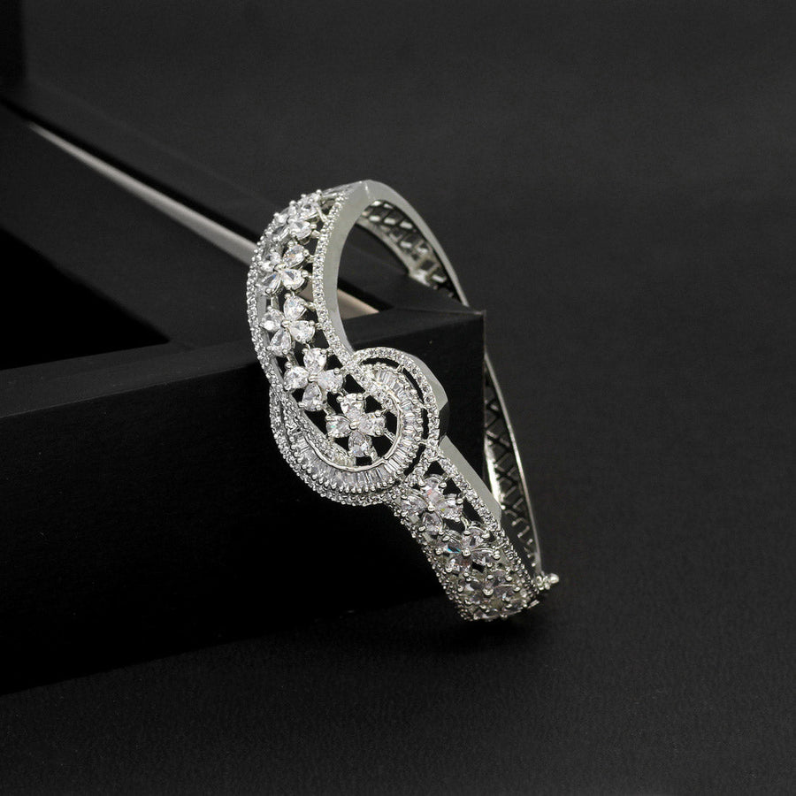 Silver Color American Diamond Bracelet (ADB103SLV)