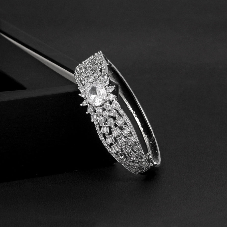 Silver Color American Diamond Bracelet (ADB107SLV)