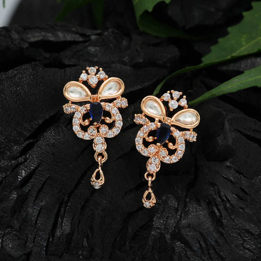 American Diamond Rose Gold Earrings (ADE219)
