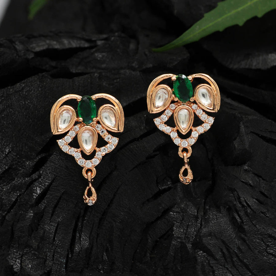 American Diamond Rose Gold Earrings (ADE220)