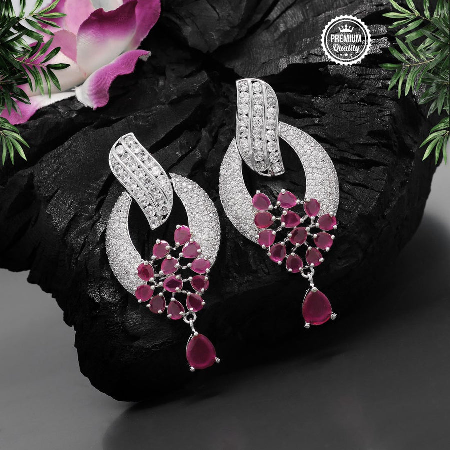 Rani Color American Diamond Earrings (ADE243RNI)