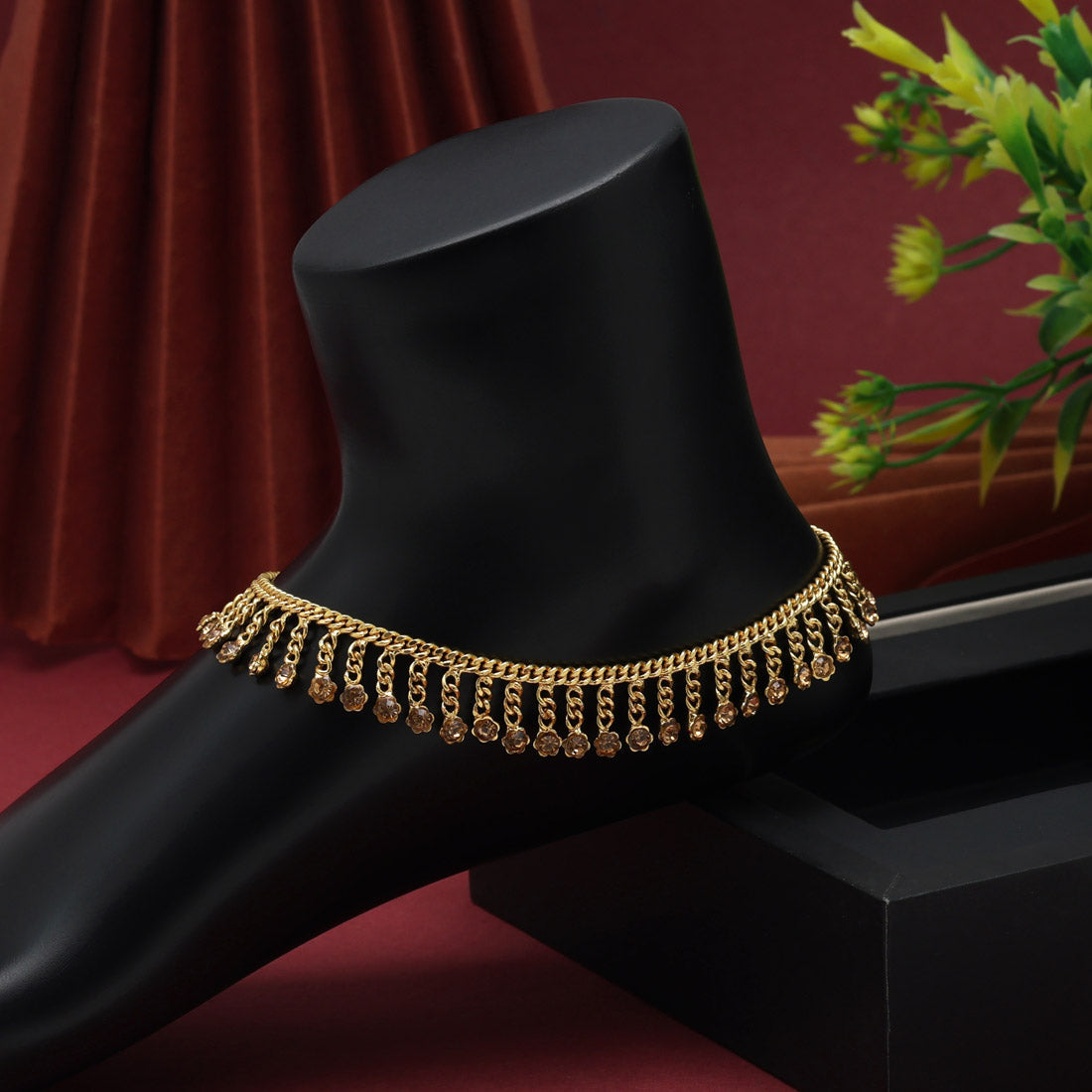 Gold Color Anklets (ANK1066GLD)