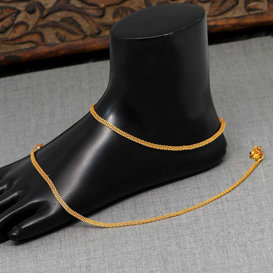 Gold Color Anklets (ANK698GLD)