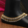 White Color Rhinestone Anklets (ANK995WHT)