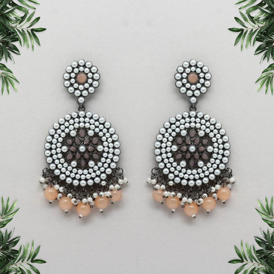 Peach Color Antique Earrings (ANTE1461PCH)