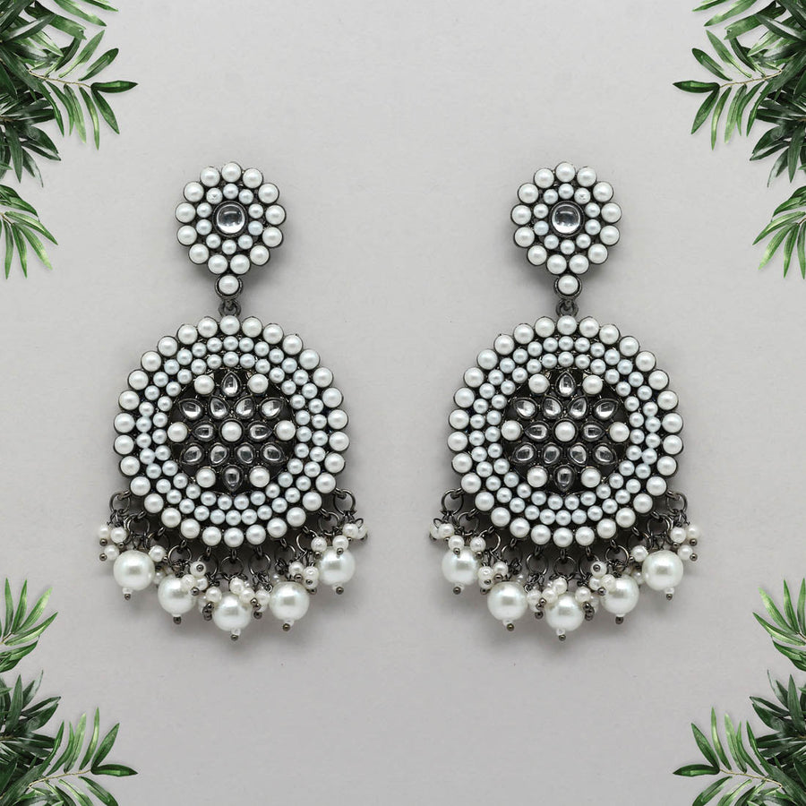 White Color Antique Earrings (ANTE1461WHT)