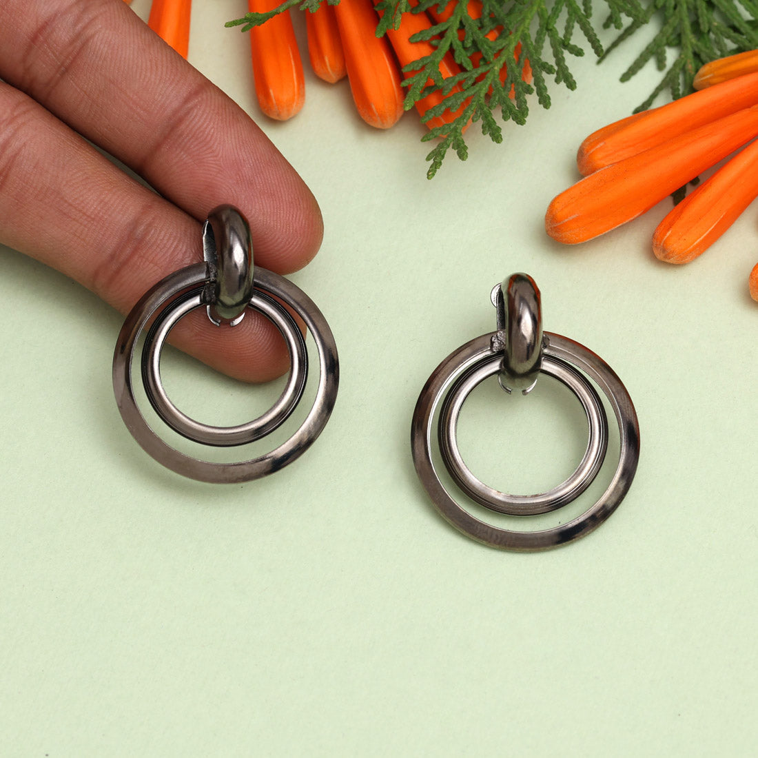 Black Color Fashion Earrings (ANTE1726BLK)