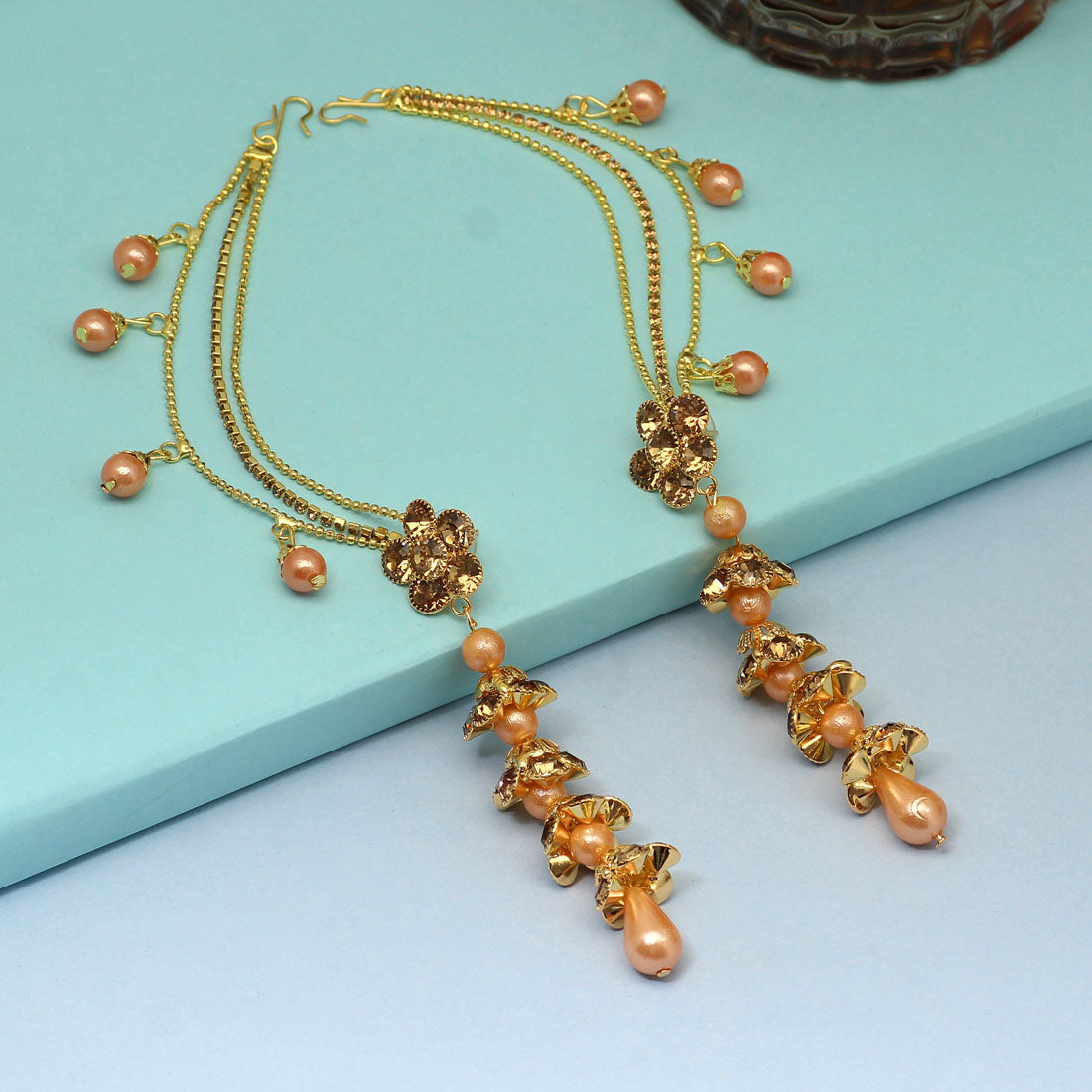 Gold Color Bahubali Earrings (BBLE428GLD)