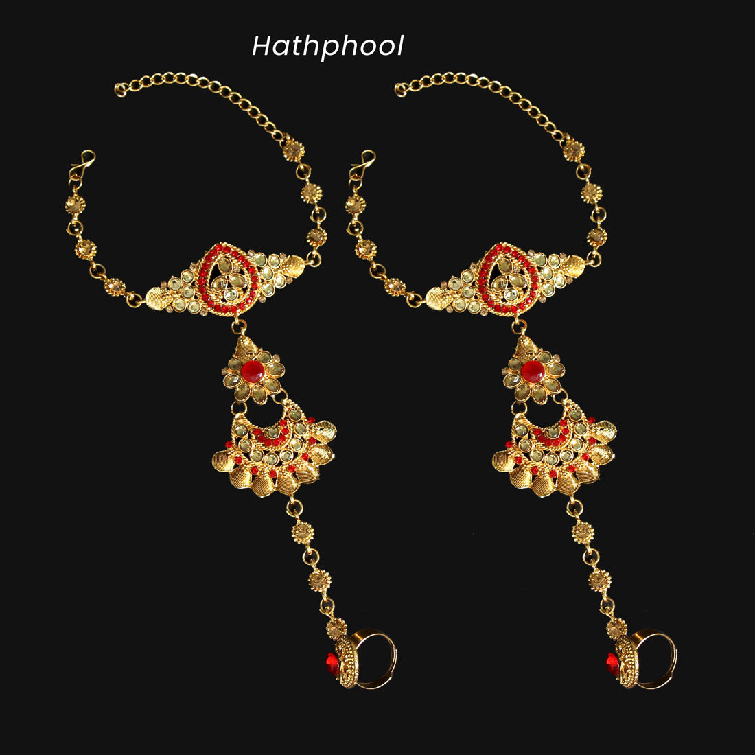 Red Color Kundan Bridal Set (BDL206RED)