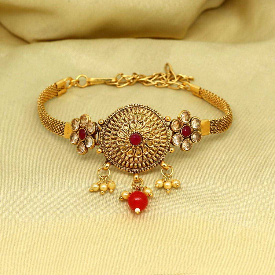 Rani Color Glass Stone Bajuband (BJB201RNI)