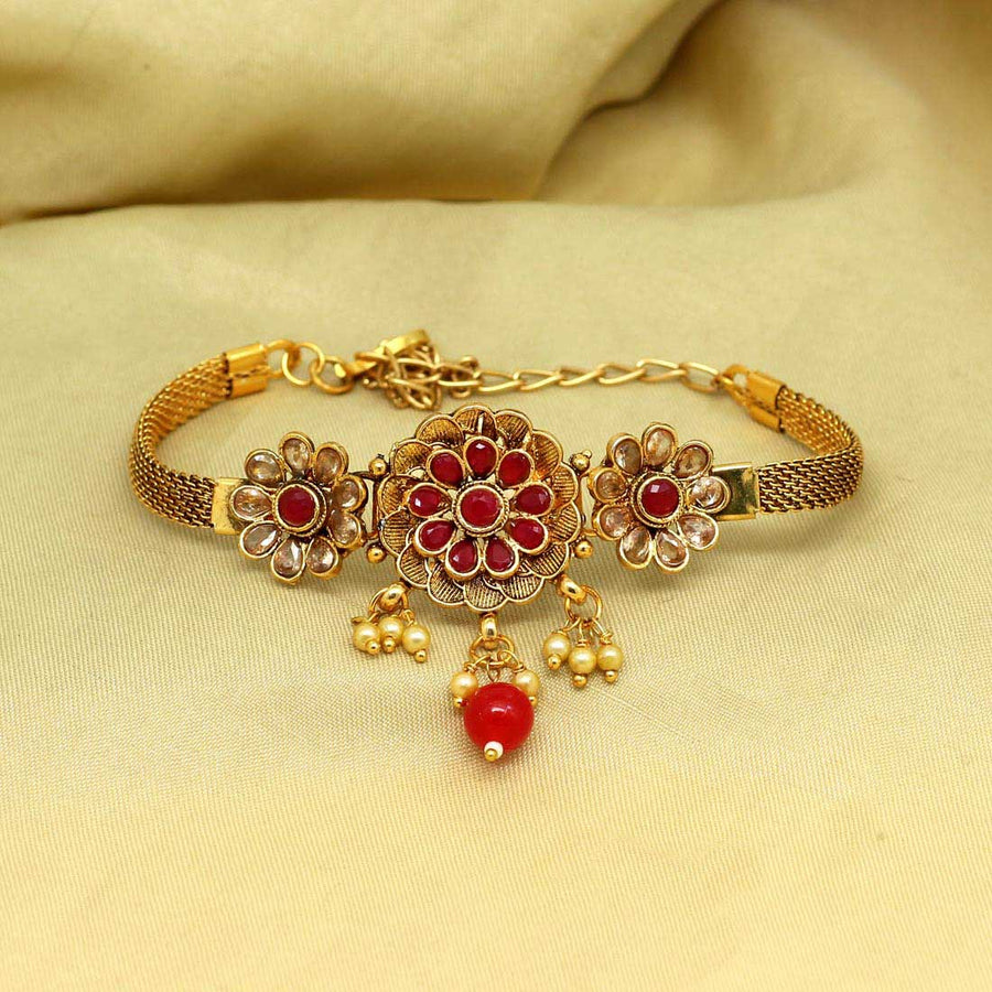 Rani Color Glass Stone Bajuband (BJB202RNI)