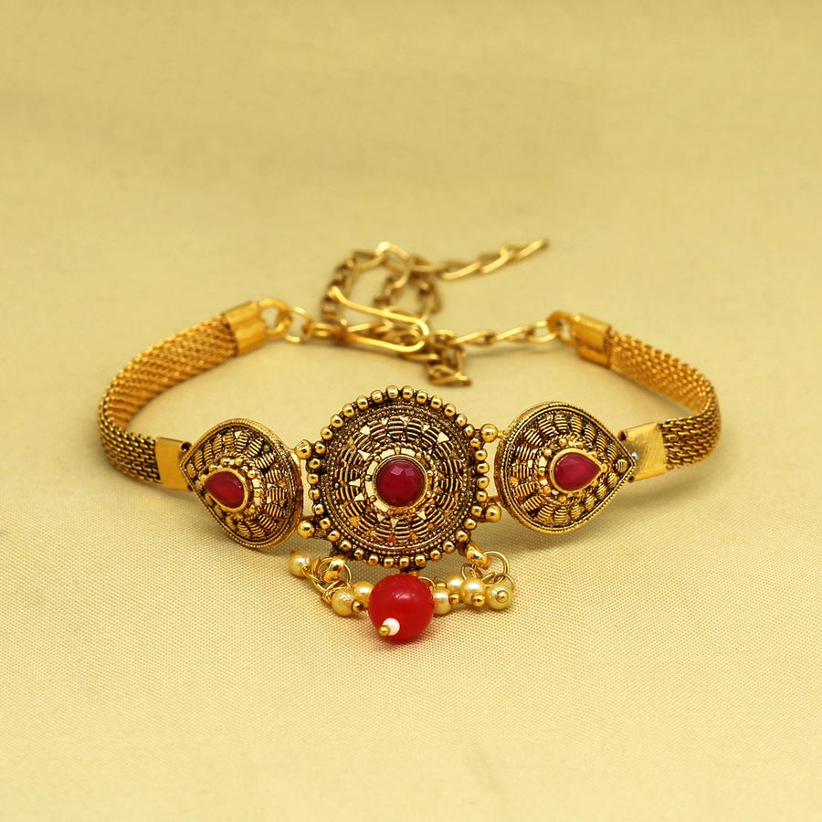 Rani Color Glass Stone Bajuband (BJB205RNI)