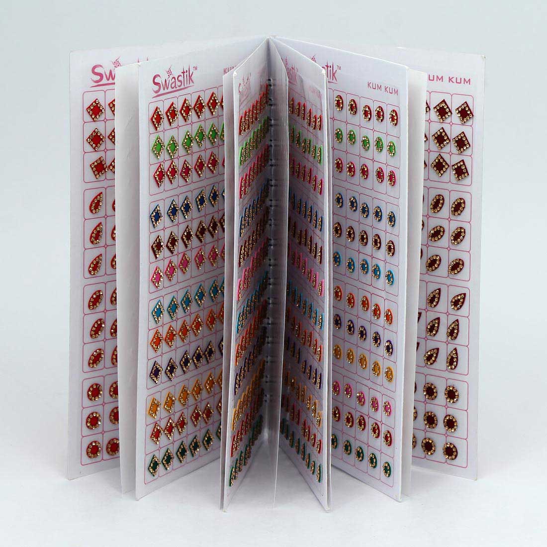 Multicolor Stone Bindi Book For Women & Girls- Total Piece- 576 (BND105CMB)