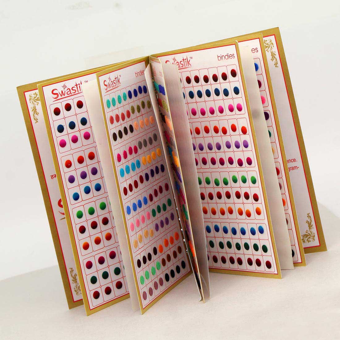 Assorted Color Multicolor Velvet Bindi Book For Women & Girls- Total Pieces- 960 (BND144CMB)
