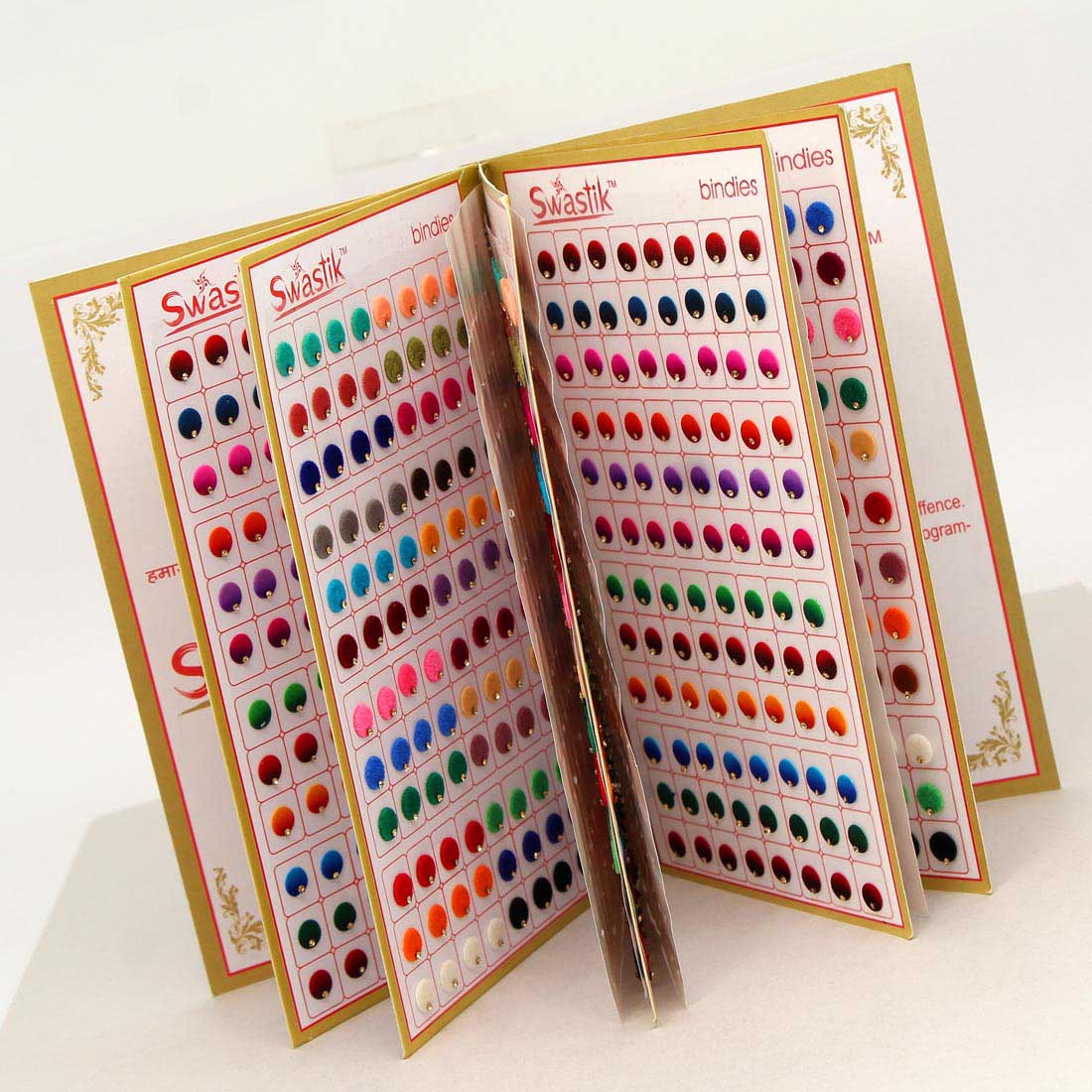 Assorted Color Multicolor Velvet Bindi Book For Women & Girls- Total Pieces- 960 (BND149CMB)