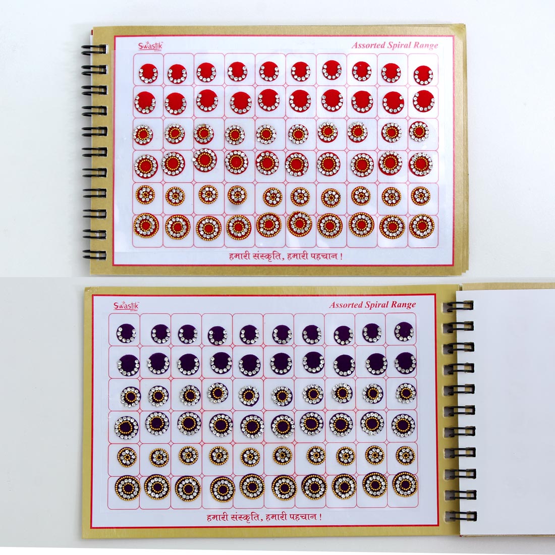 Multicolor Velvet Bindi Book For Women & Girls- Total Pieces- 600 (BND166CMB)