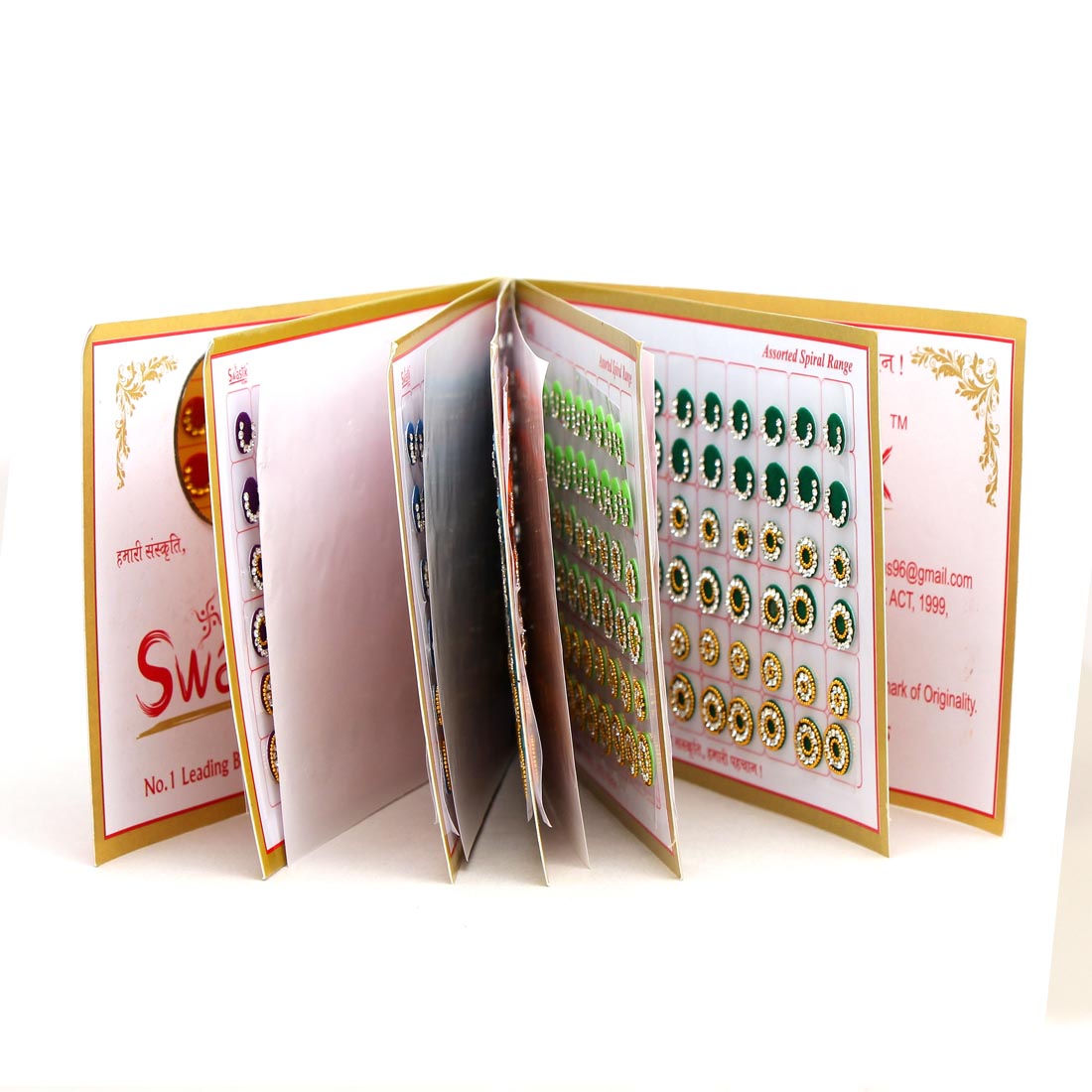 Multicolor Velvet Bindi Book For Women & Girls- Total Pieces- 600 (BND166CMB)