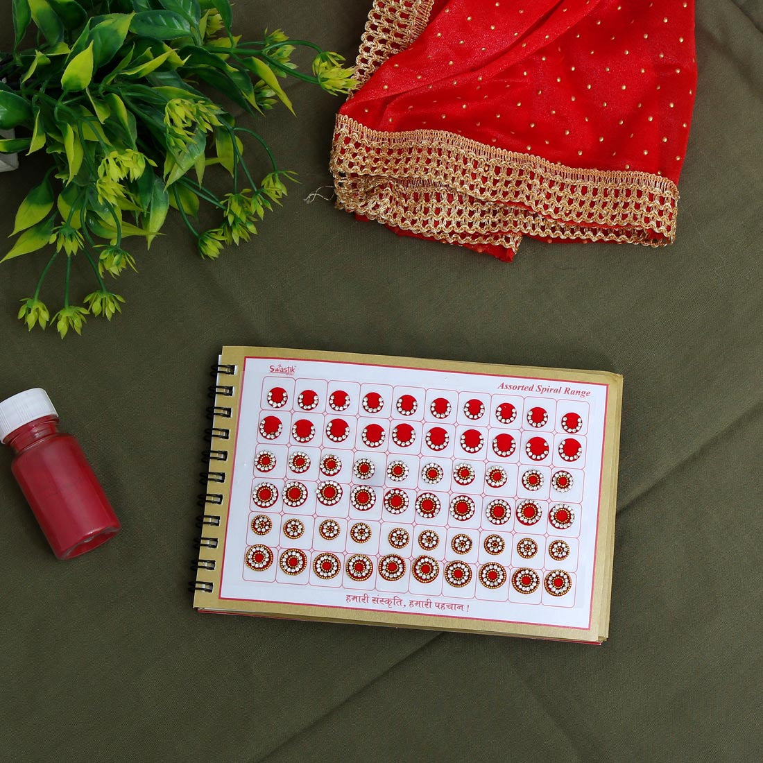 Multicolor Velvet Bindi Book For Women & Girls- Total Pieces- 600 (BND166CMB)