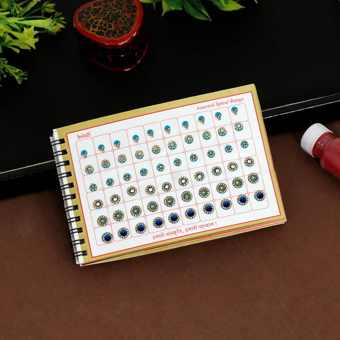 Multicolor Velvet Bindi Book For Women & Girls- Total Pieces- 600 (BND172CMB)
