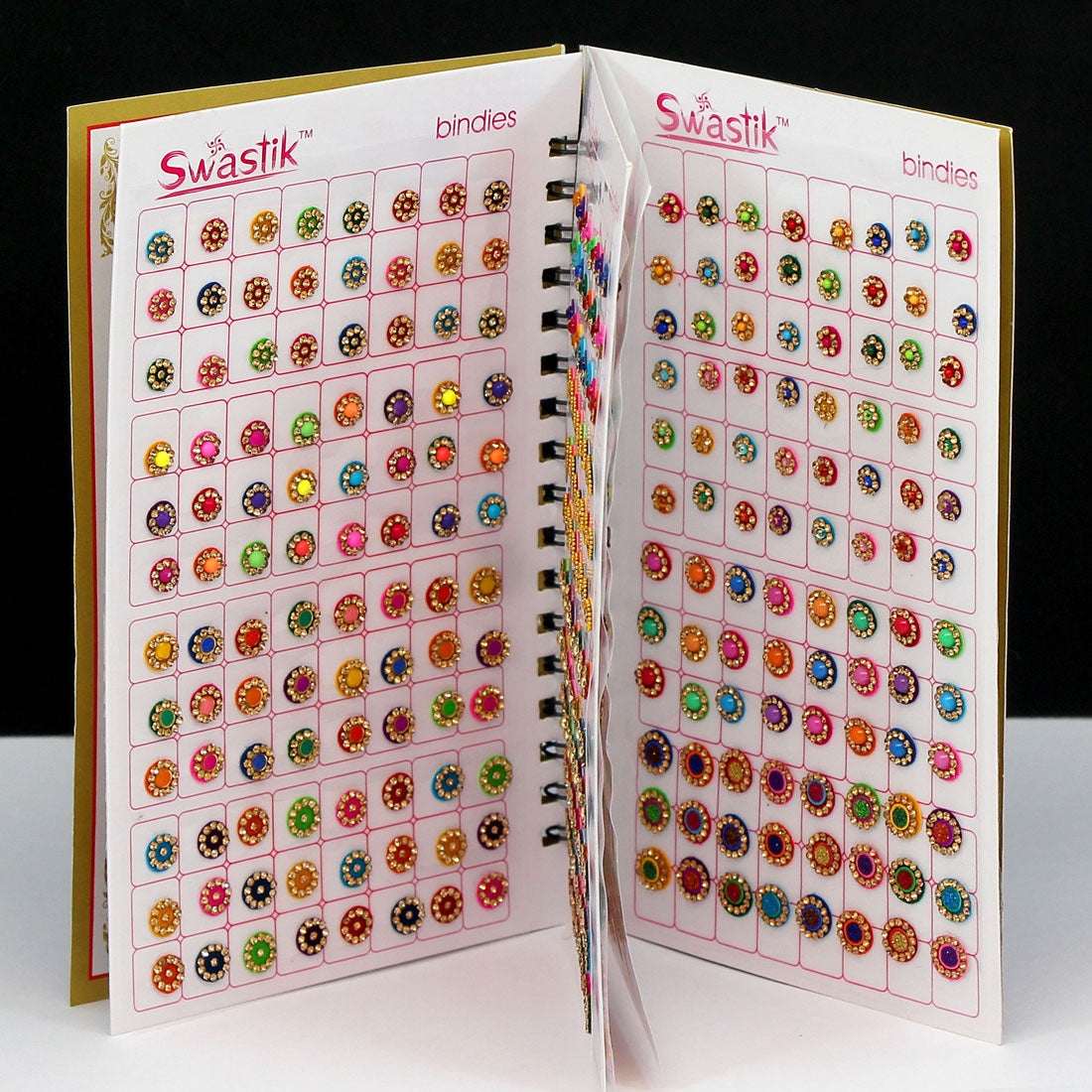 Assorted Design & Color Velvet Bindi Book For Women & Girls- Total Pieces- 576 (BND185CMB)