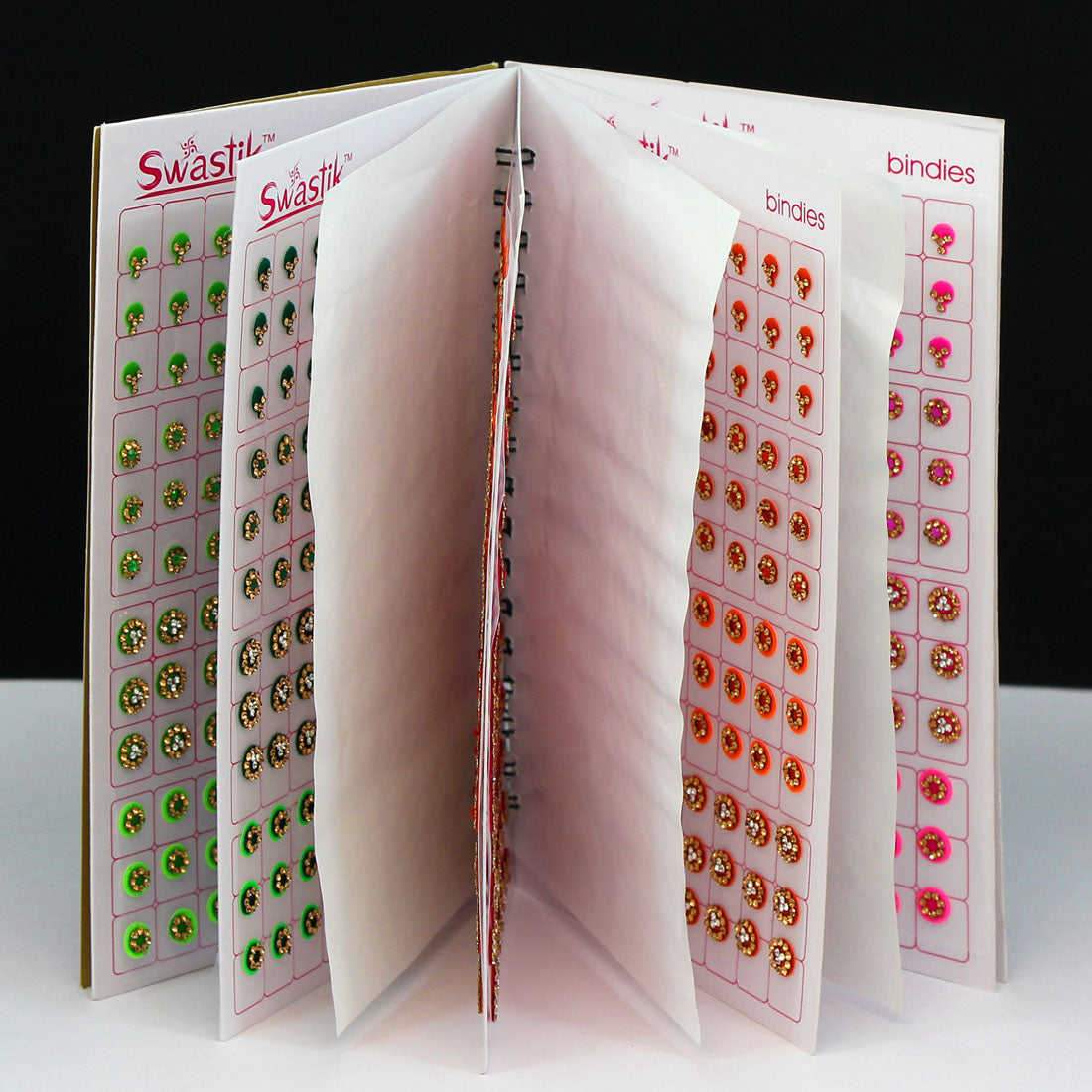 Assorted Color Velvet Bindi Book For Women & Girls- Total Pieces- 960 (BND186CMB)