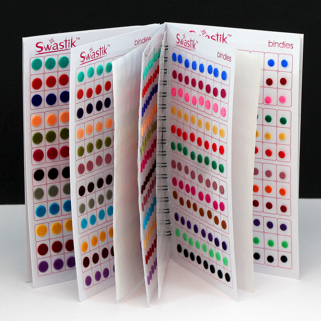 Assorted Color Velvet Bindi Book For Women & Girls- Total Pieces- 960 (BND189CMB)