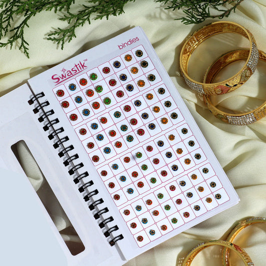Assorted Color Velvet Bindi Book For Women & Girls- Total Pieces- 960 (BND194CMB)