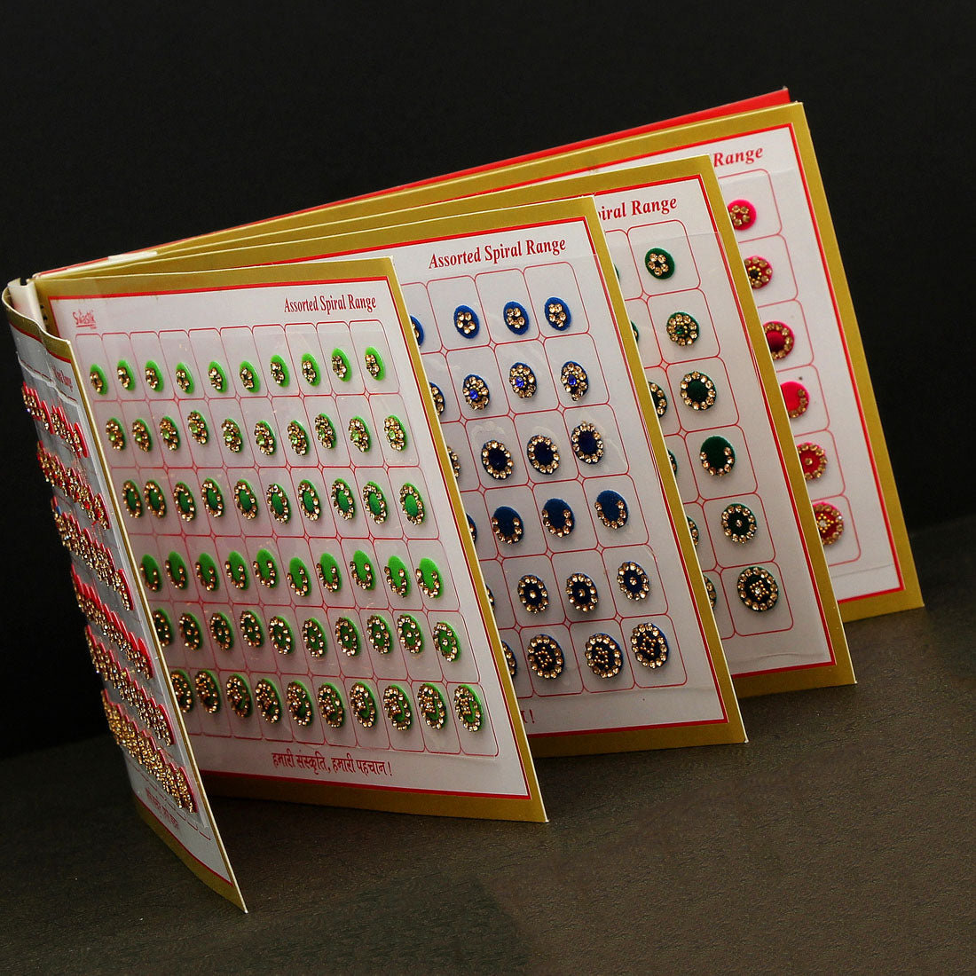 Assorted Color Velvet Bindi Book For Women & Girls- Total Pieces- 600 (BND200CMB)