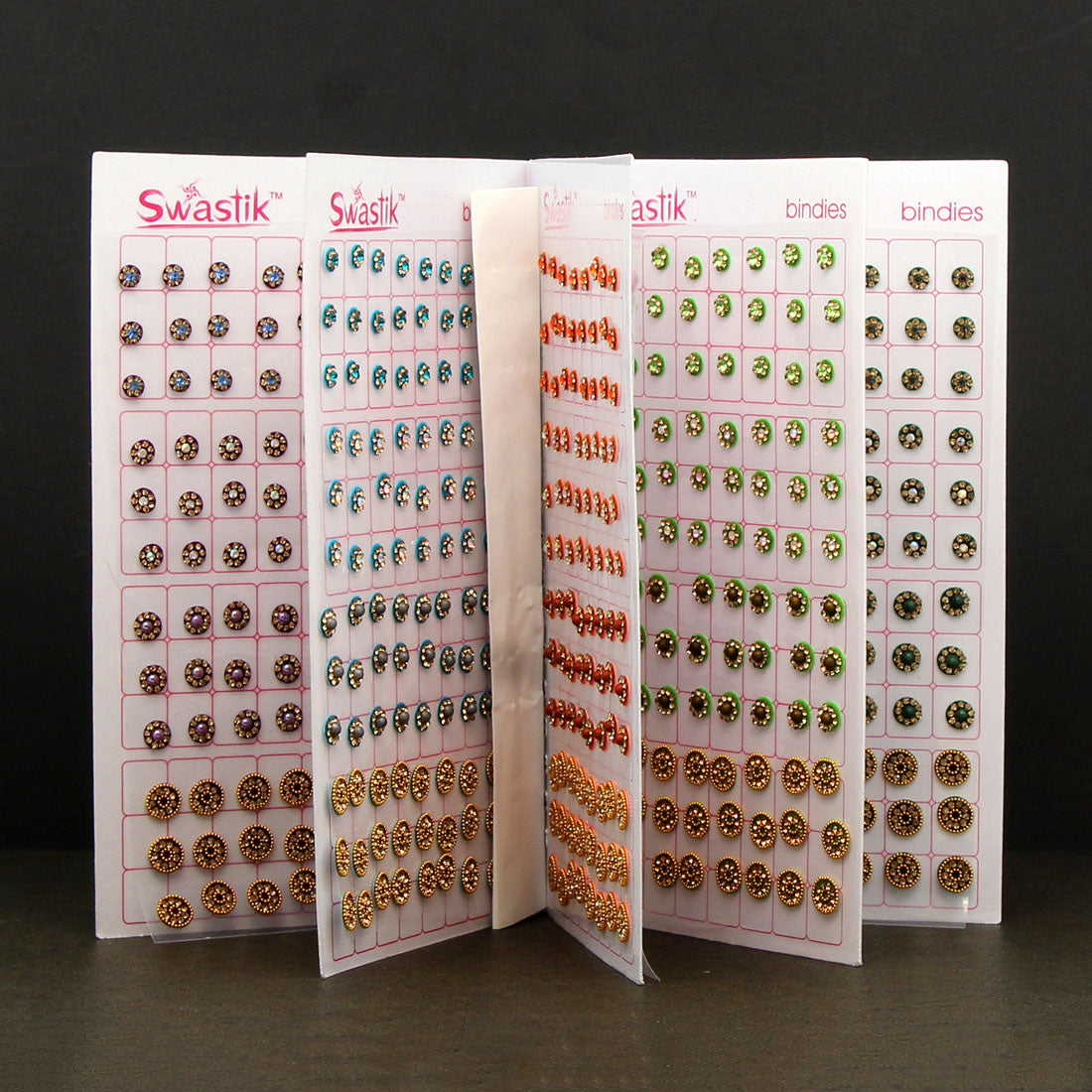 Assorted Color Velvet Bindi Book For Women & Girls- Total Pieces- 960 (BND202CMB)