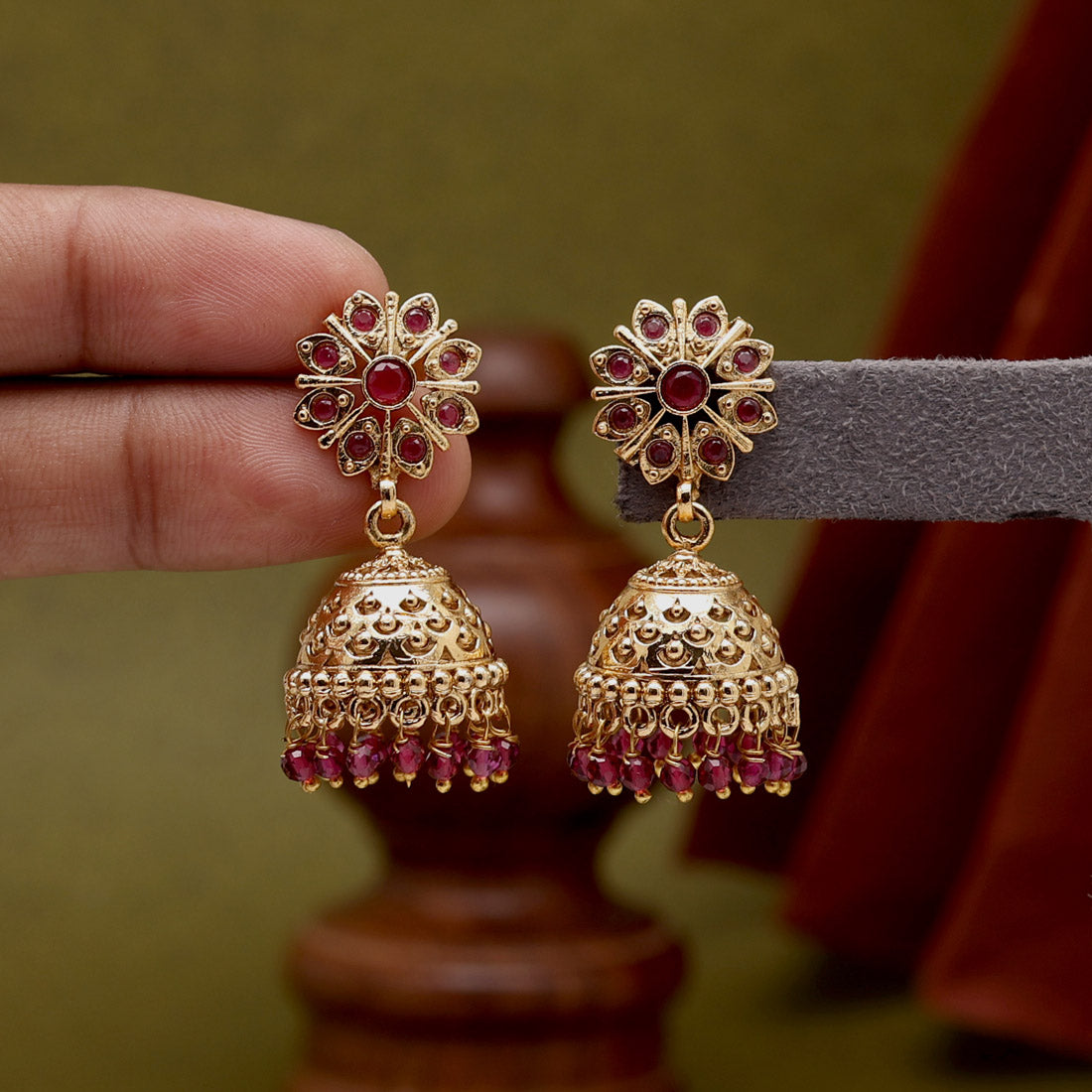 Jewels Wholesale Copper-Tone Tassel Earrings at Rs 359/piece