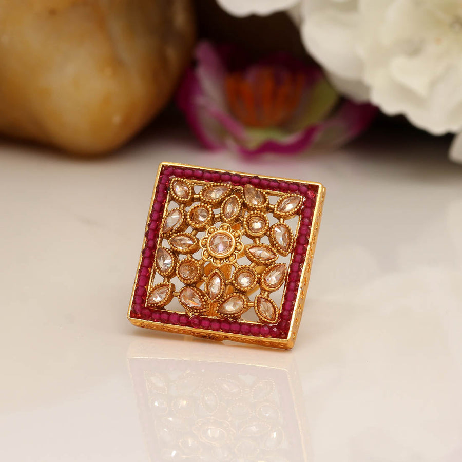 Rani Color Copper Finger Ring (CPR118RNI)
