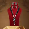 Green Color American Diamond Necklace Set (CZN890GRN)