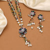 Multi Color American Diamond Necklace Set (CZN890MLT)