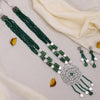 Green Color American Diamond Necklace Set (CZN892GRN)