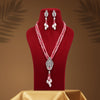 Pink Color American Diamond Necklace Set (CZN893PNK)