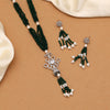 Green Color American Diamond Necklace Set (CZN896GRN)