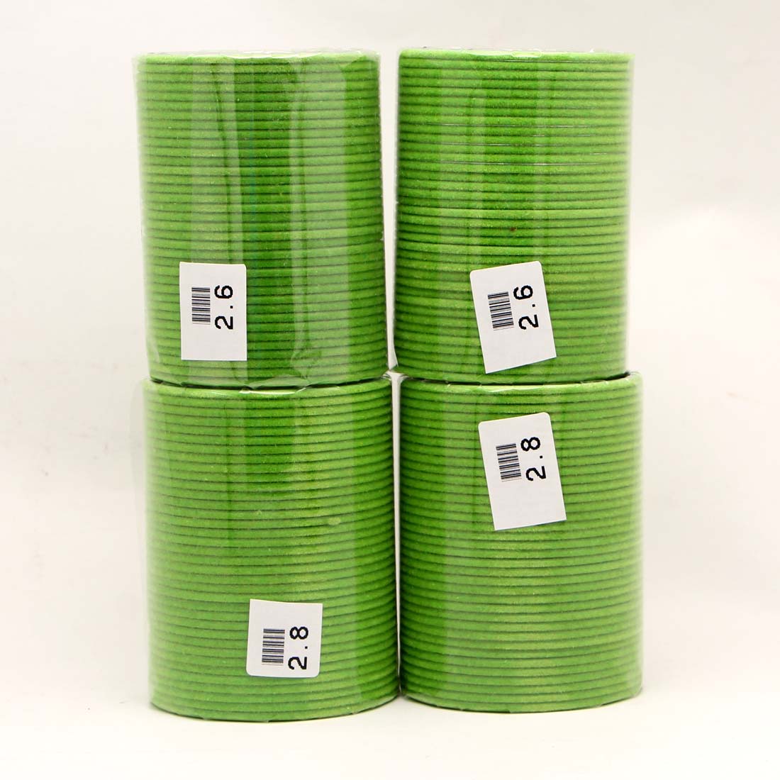 Parrot Green Color 4 Set Of Velvet Fashion Bangles Combo Size(2 Set Of 2.6, 2 Set Of 2.8) FB113CMB
