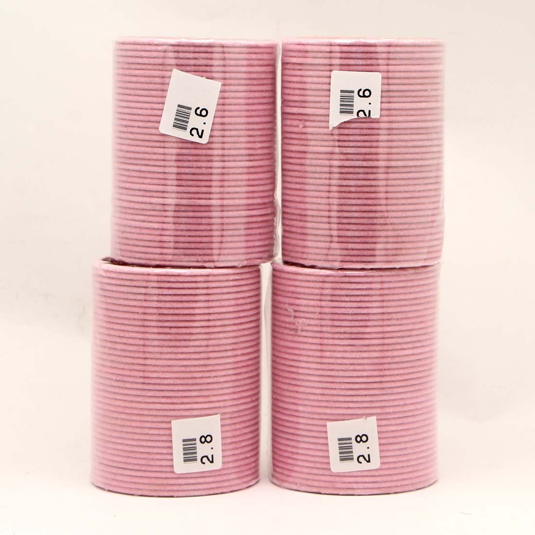 Baby Pink Color 4 Set Of Velvet Fashion Bangles Combo Size(2 Set Of 2.6, 2 Set Of 2.8) FB132CMB